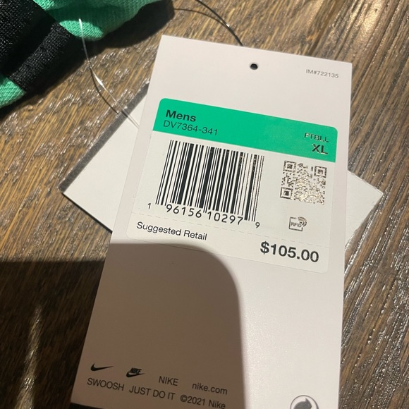 Nike Dri-Fit Men’s Green Plain Football Jersey Size XL Retail 105$ DV7364-341 - Picture 5 of 6